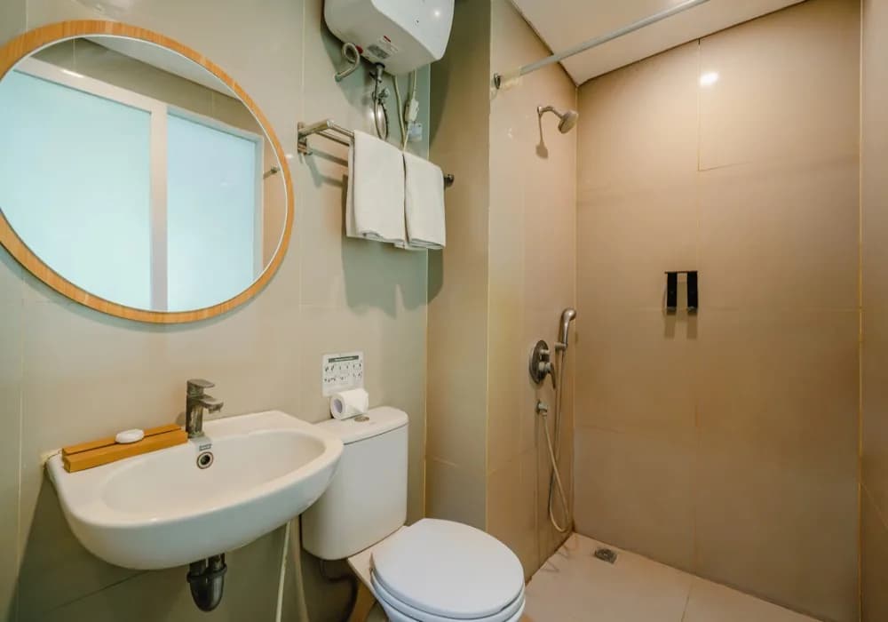 Private bathroom with shower